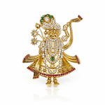 Shreenathji Brooch 11180 - KRISHNA'S SWETA JEWELLERY