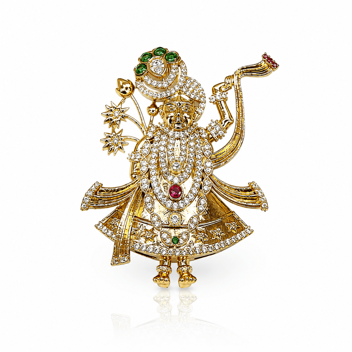 Shreenathji Brooch 11180 - KRISHNA'S SWETA JEWELLERY