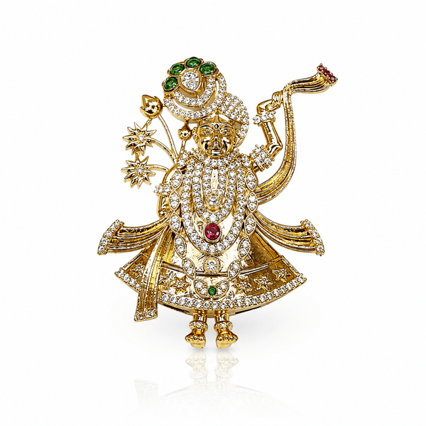 Shreenathji Brooch 11180 - KRISHNA'S SWETA JEWELLERY