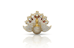 Sovereign Peacock Brooch 08501 - KRISHNA'S SWETA JEWELLERY