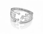Starlight Bloom Cz Cuff 08911 - KRISHNA'S SWETA JEWELLERY