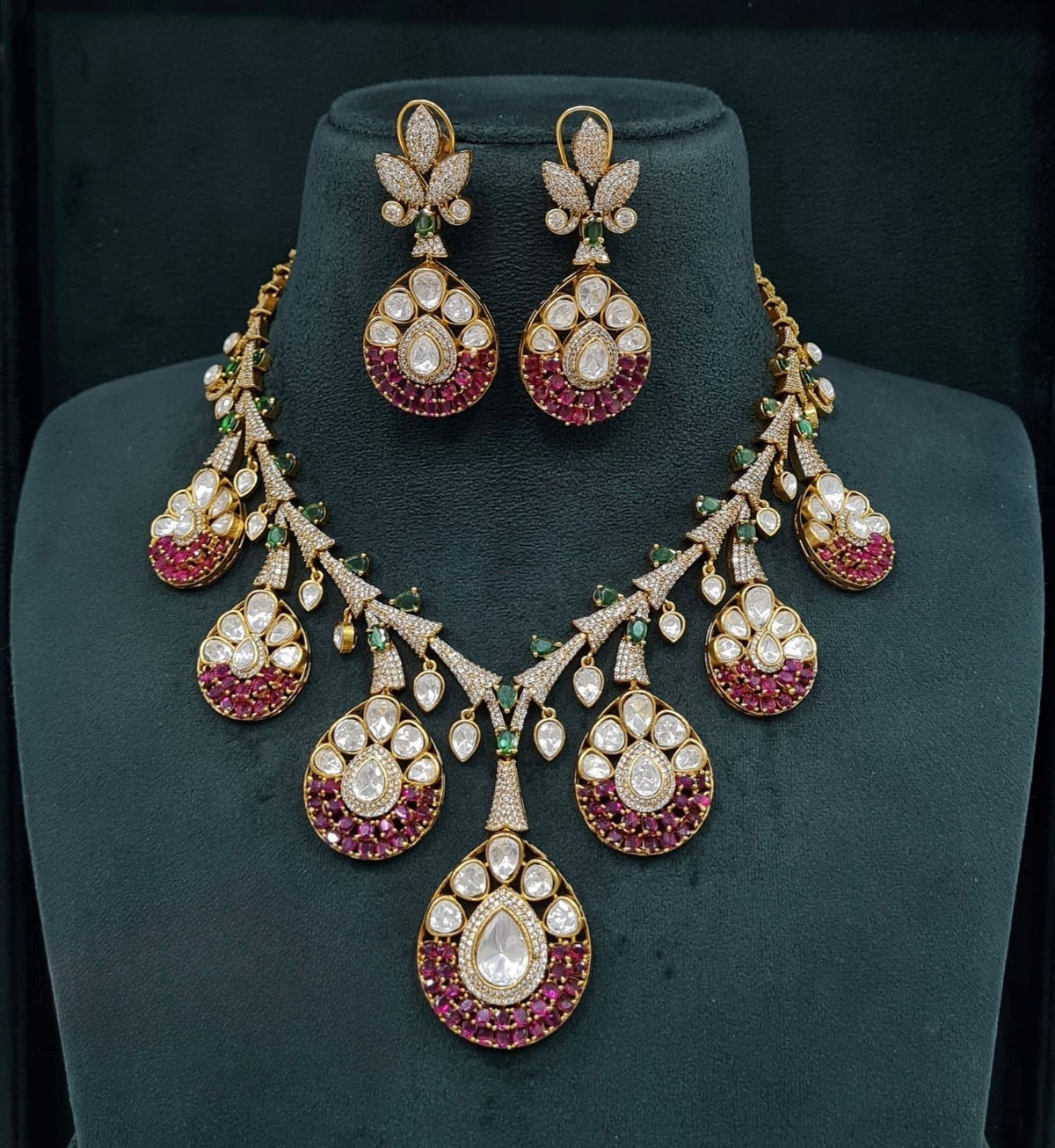 Strawberry Necklace 08127 - KRISHNA'S SWETA JEWELLERY