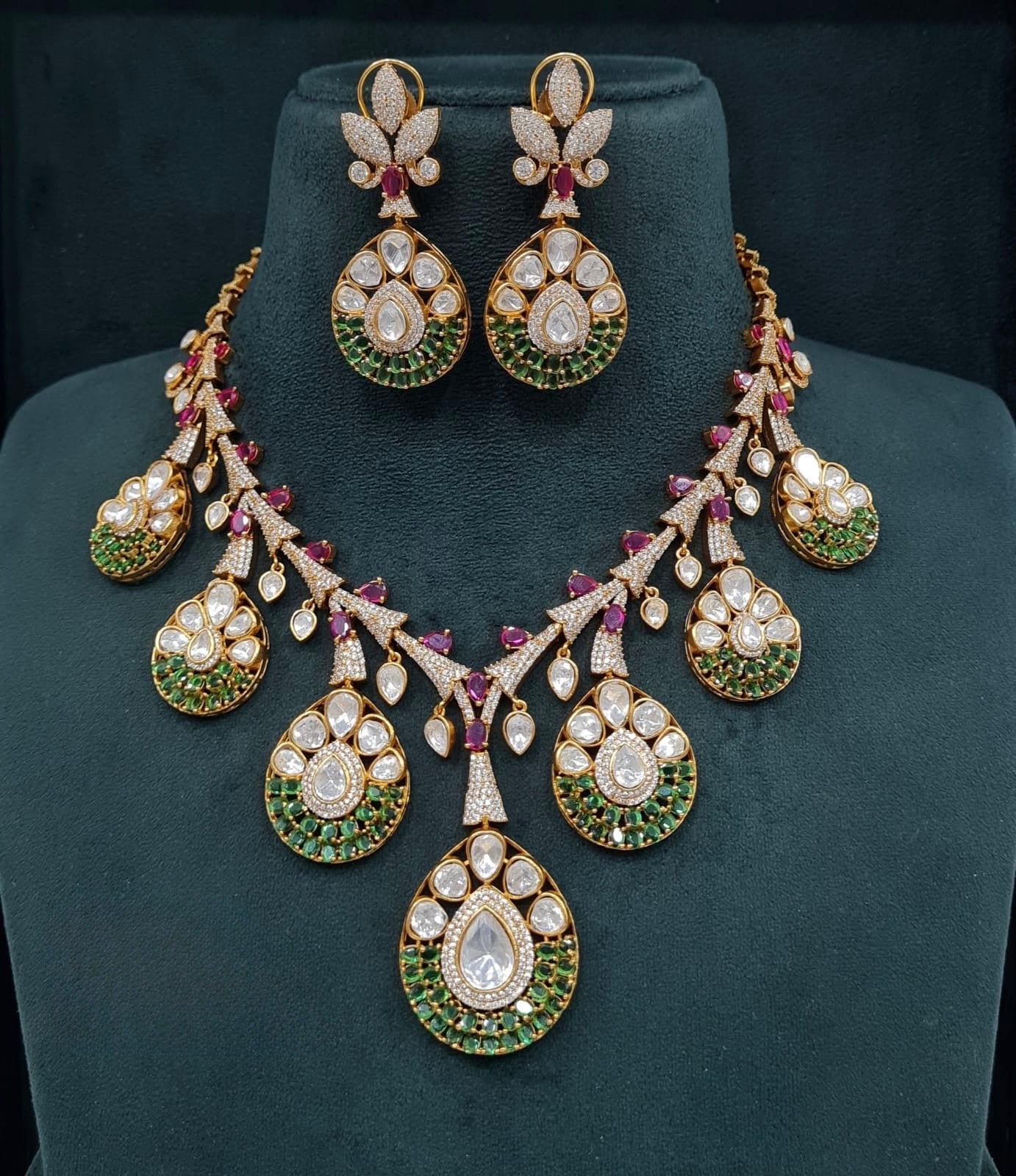 Strawberry Necklace 08127 - KRISHNA'S SWETA JEWELLERY