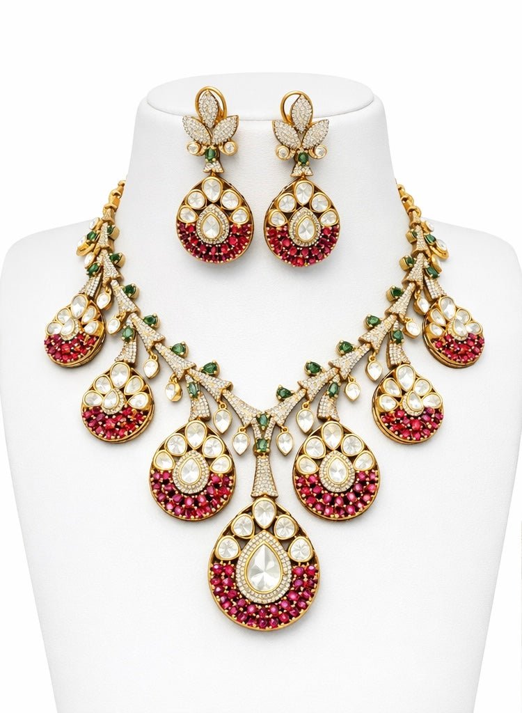 Strawberry Necklace 08127 - KRISHNA'S SWETA JEWELLERY