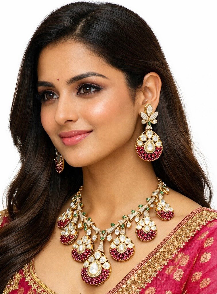 Strawberry Necklace 08127 - KRISHNA'S SWETA JEWELLERY