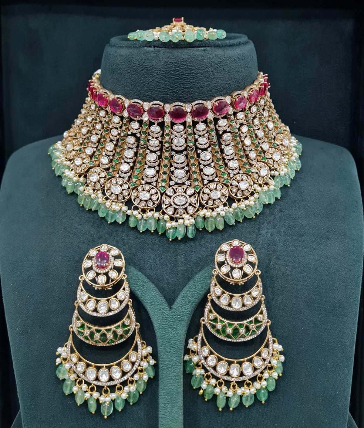 Swarn Sri Bride Set 08106 - KRISHNA'S SWETA JEWELLERY