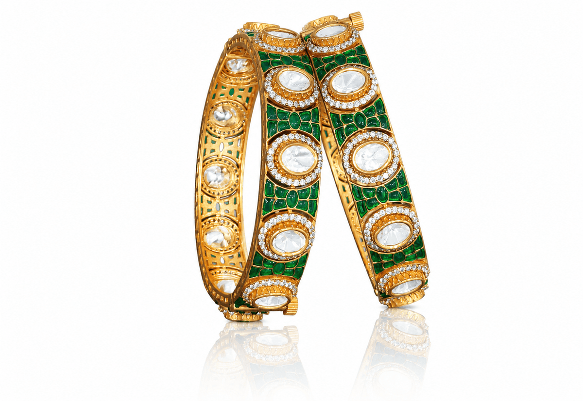Victorian Bangles 11464 - KRISHNA'S SWETA JEWELLERY