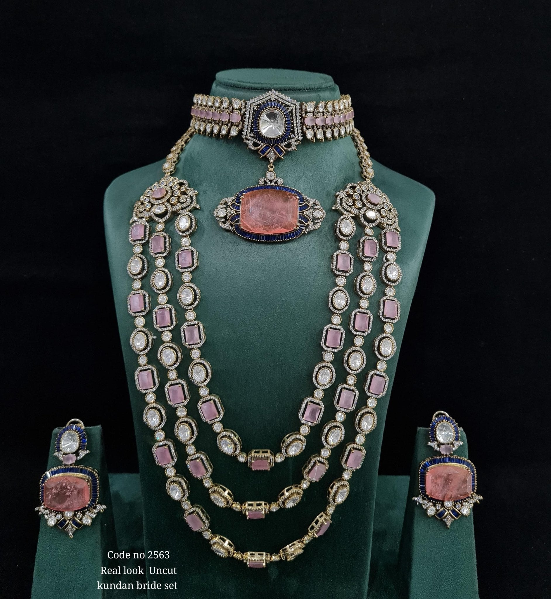 Victorian Bridal Set 01618 - KRISHNA'S SWETA JEWELLERY
