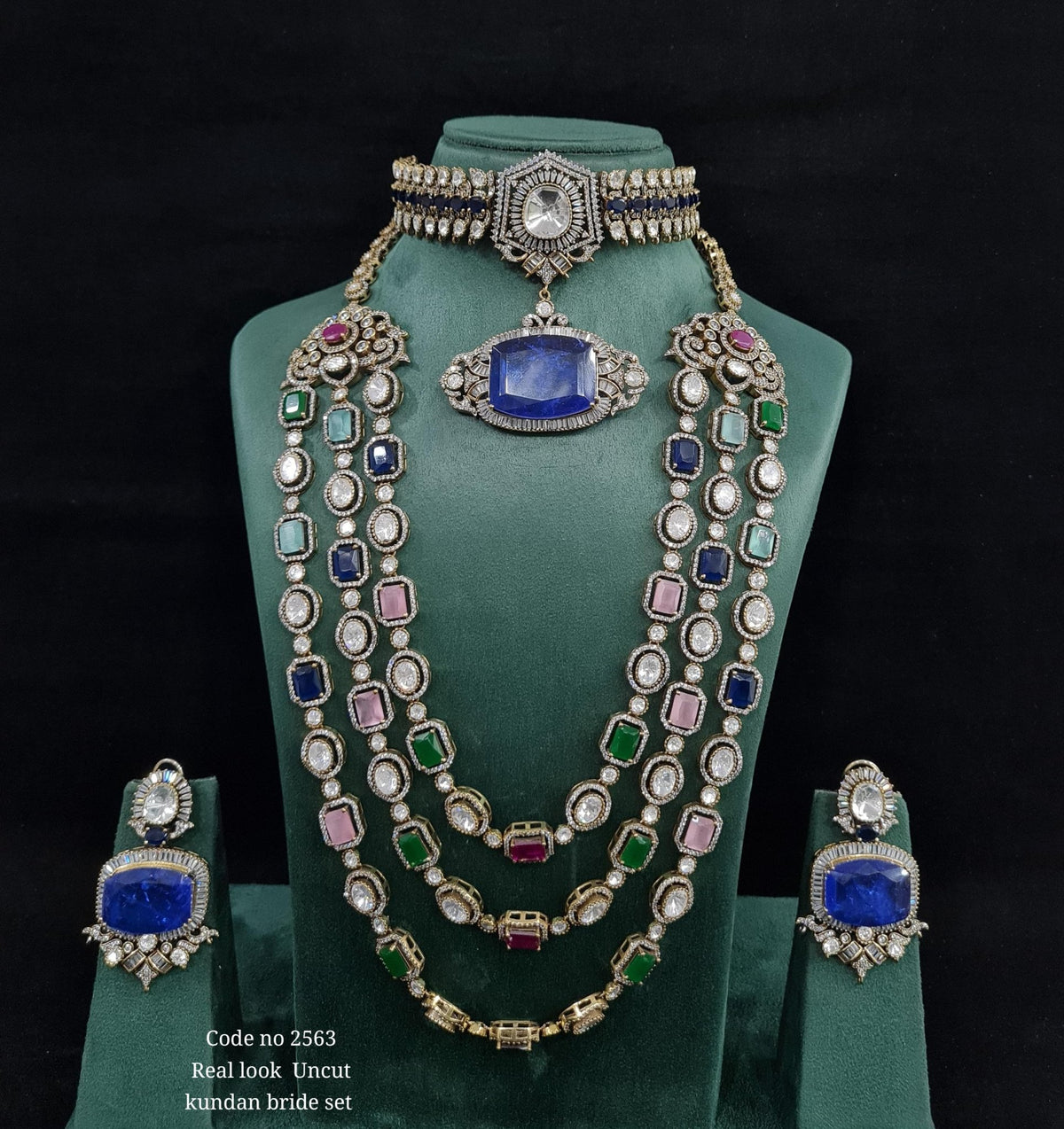Victorian Bridal Set 01618 - KRISHNA'S SWETA JEWELLERY