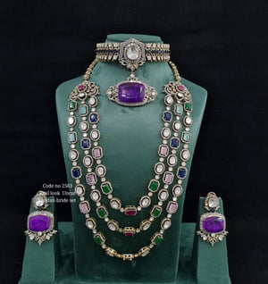 Victorian Bridal Set 01618 - KRISHNA'S SWETA JEWELLERY