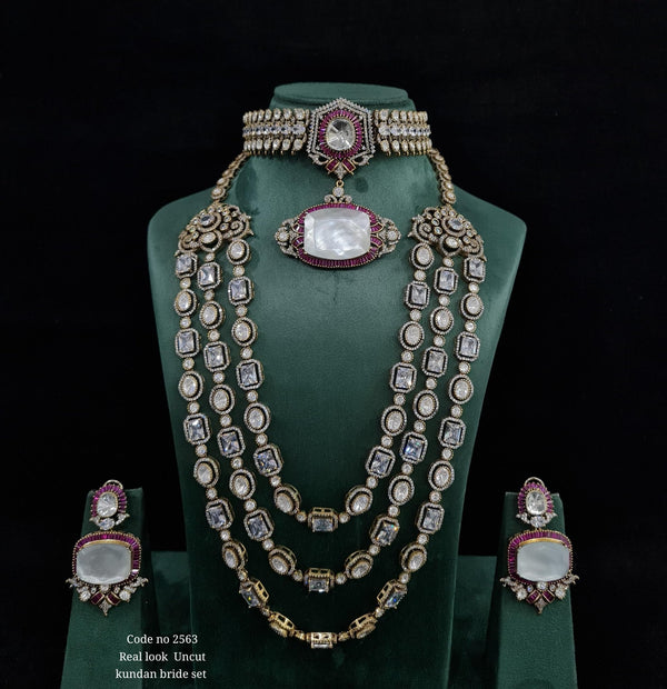 Victorian Bridal Set 01618 - KRISHNA'S SWETA JEWELLERY
