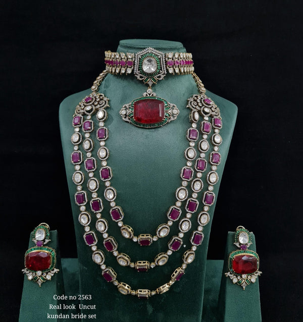Victorian Bridal Set 01618 - KRISHNA'S SWETA JEWELLERY