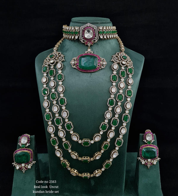 Victorian Bridal Set 01618 - KRISHNA'S SWETA JEWELLERY