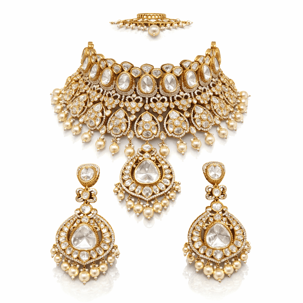 Victorian Bride Set 08889 - KRISHNA'S SWETA JEWELLERY
