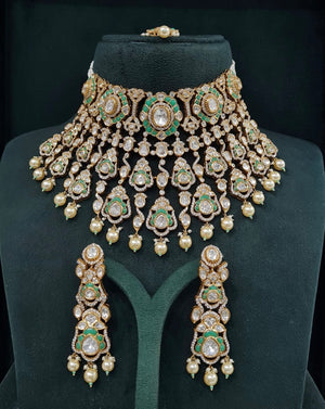 Victorian Bride Set 08908 - KRISHNA'S SWETA JEWELLERY