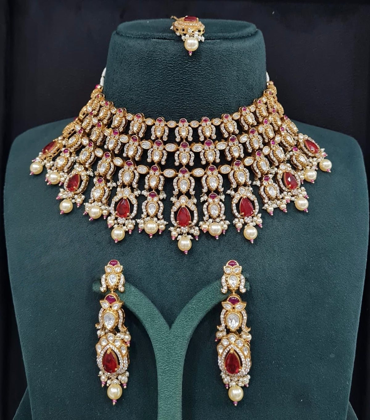 Victorian Bride Set 08974 - KRISHNA'S SWETA JEWELLERY