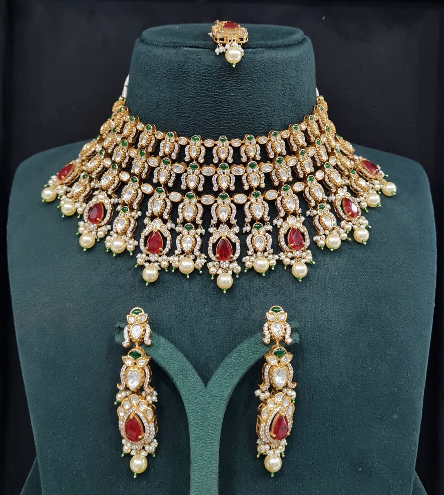 Victorian Bride Set 08974 - KRISHNA'S SWETA JEWELLERY