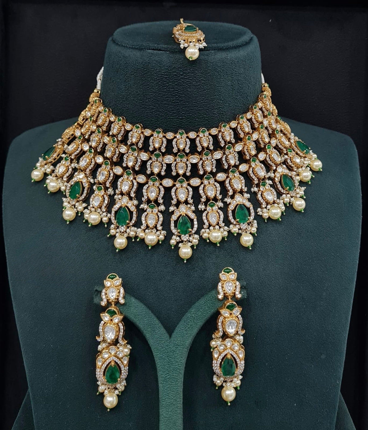 Victorian Bride Set 08974 - KRISHNA'S SWETA JEWELLERY