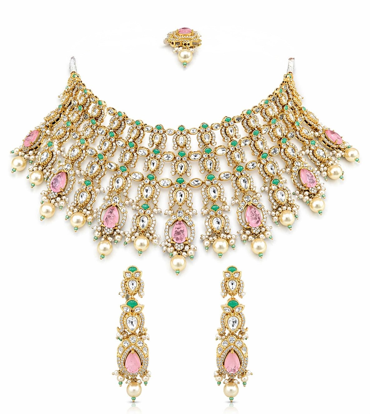 Victorian Bride Set 08974 - KRISHNA'S SWETA JEWELLERY