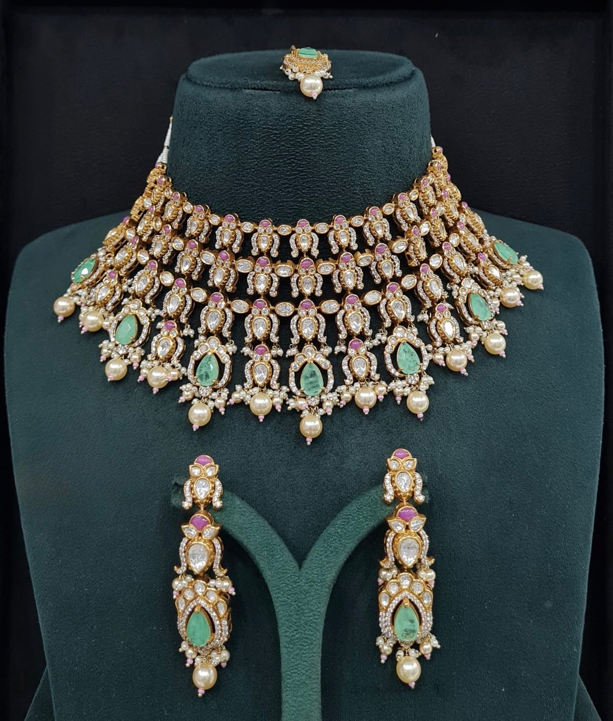 Victorian Bride Set 08974 - KRISHNA'S SWETA JEWELLERY
