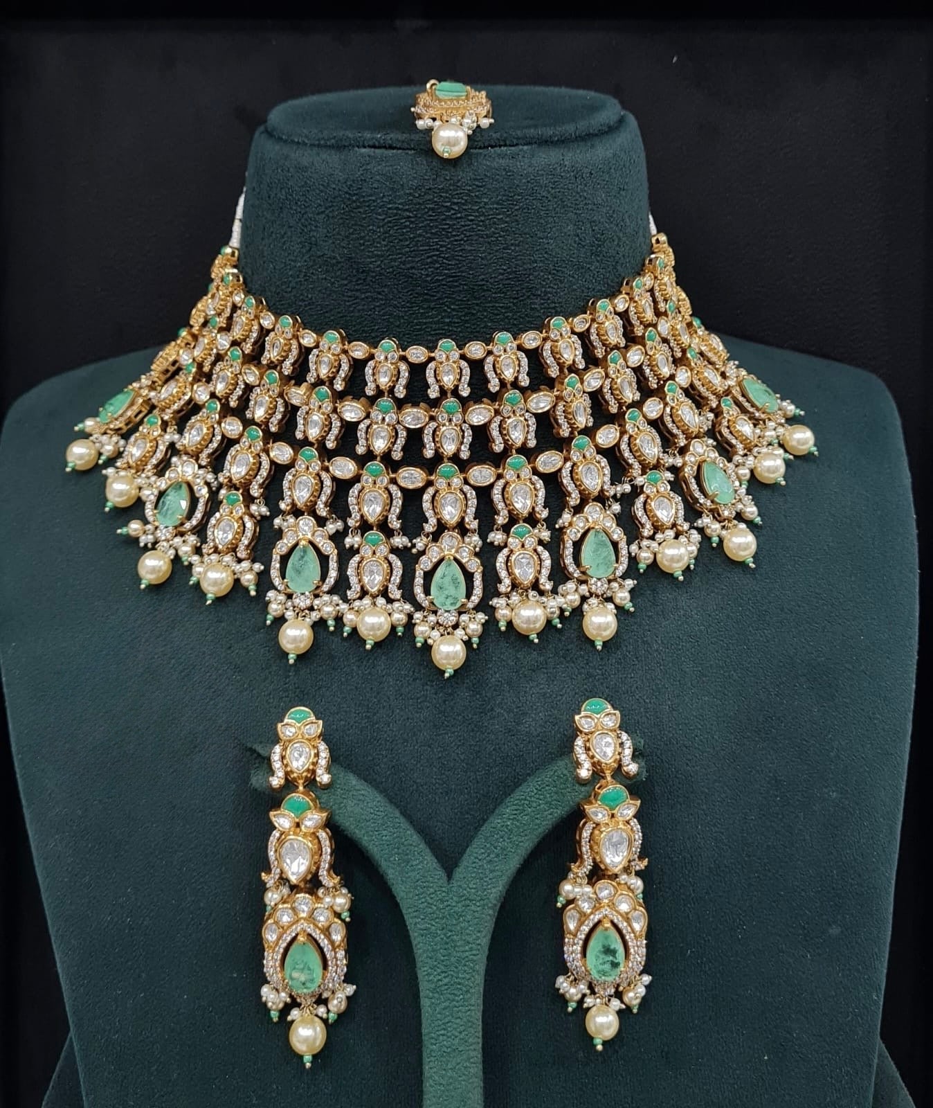 Victorian Bride Set 08974 - KRISHNA'S SWETA JEWELLERY