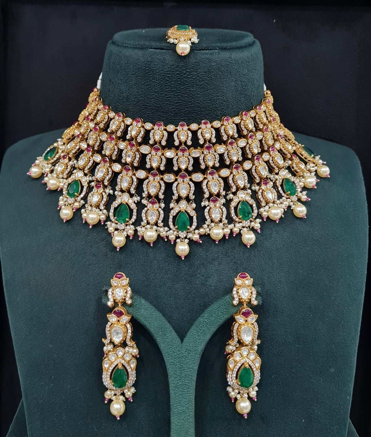 Victorian Bride Set 08974 - KRISHNA'S SWETA JEWELLERY