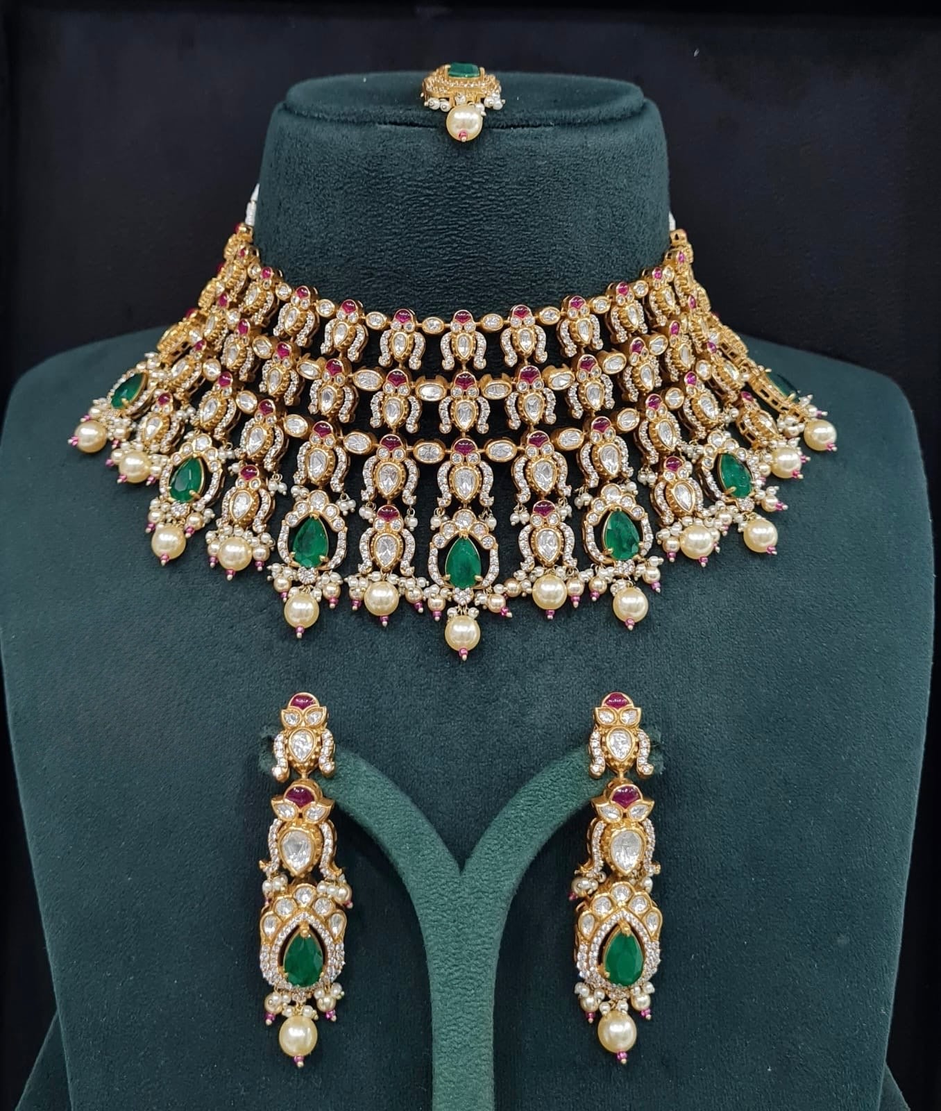 Victorian Bride Set 08974 - KRISHNA'S SWETA JEWELLERY