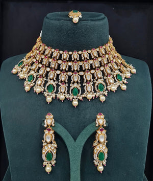 Victorian Bride Set 08974 - KRISHNA'S SWETA JEWELLERY
