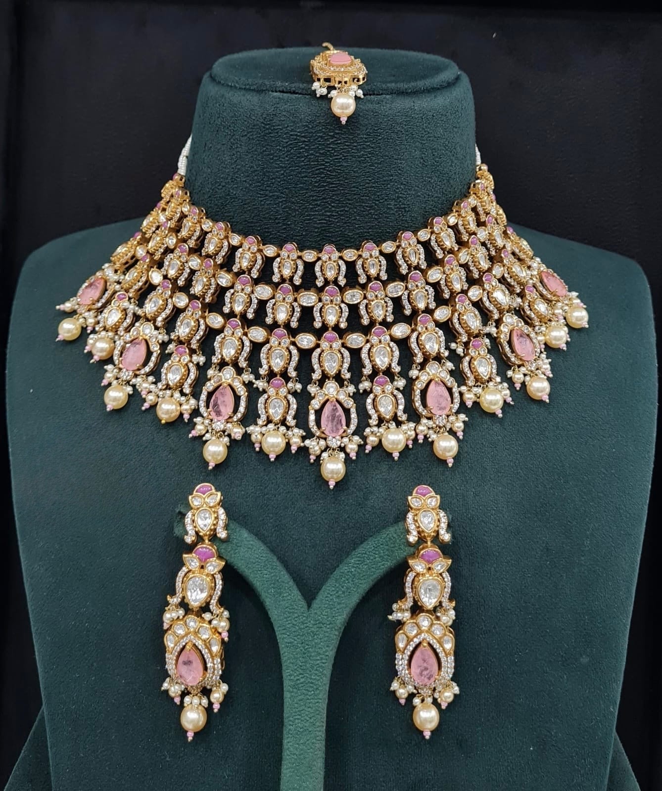 Victorian Bride Set 08974 - KRISHNA'S SWETA JEWELLERY