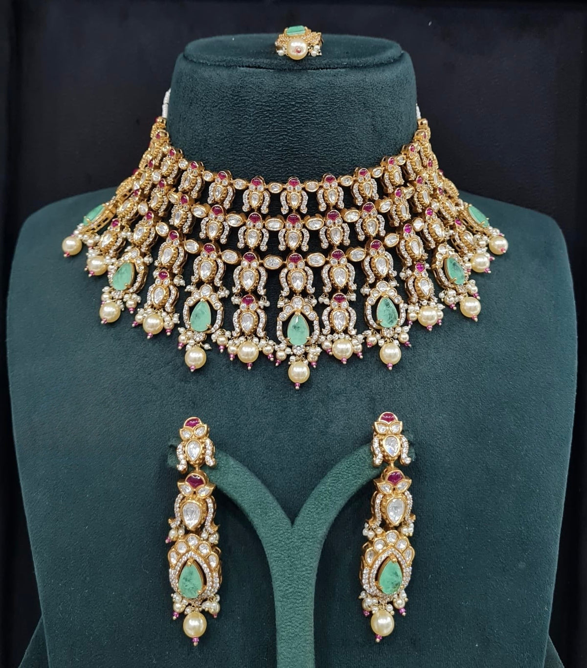 Victorian Bride Set 08974 - KRISHNA'S SWETA JEWELLERY