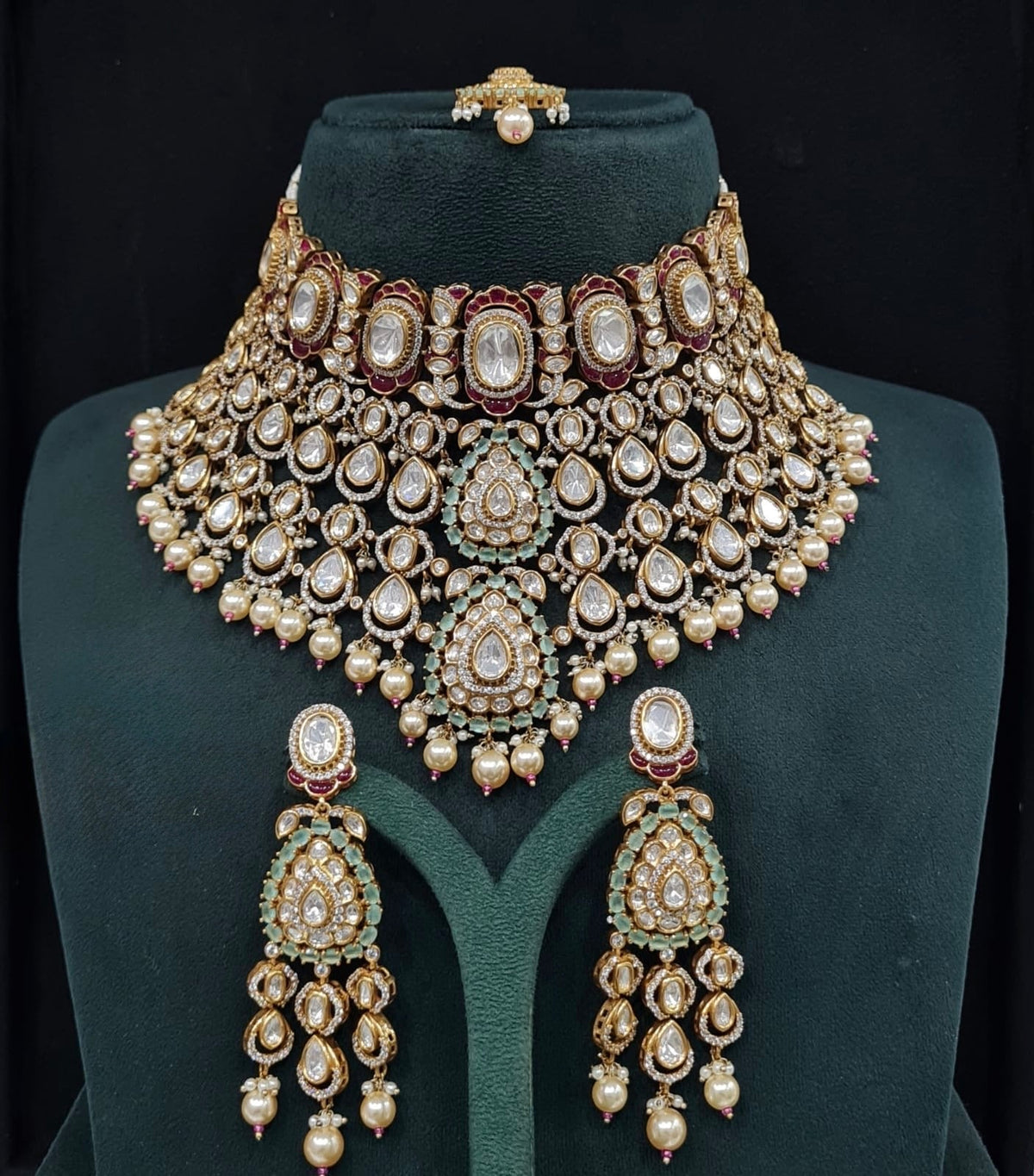 Victorian Bride Set 09594 - KRISHNA'S SWETA JEWELLERY