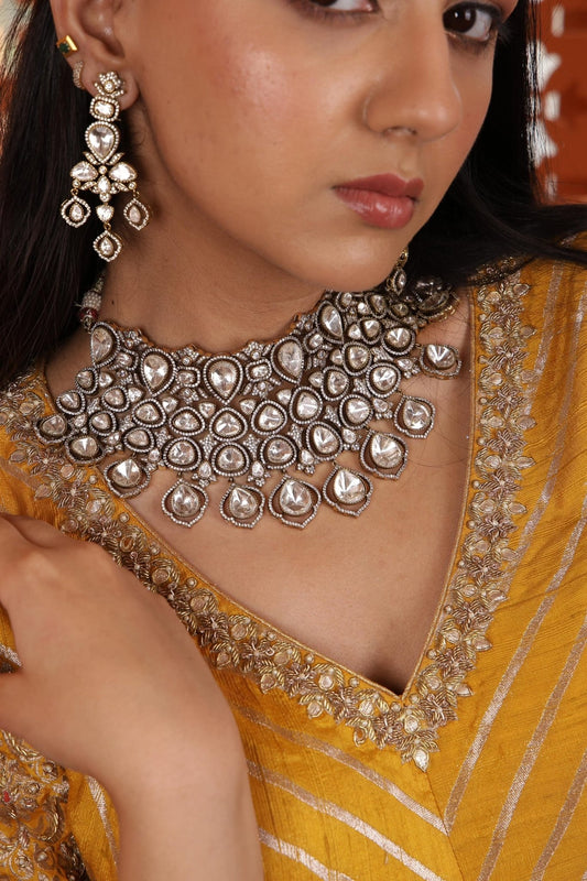 Victorian Choker 02053 - KRISHNA'S SWETA JEWELLERY