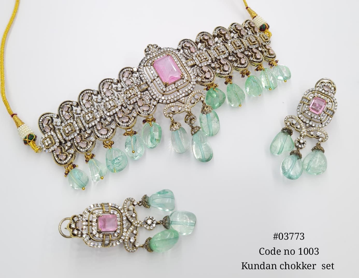 Victorian Choker 03773 - KRISHNA'S SWETA JEWELLERY
