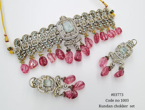 Victorian Choker 03773 - KRISHNA'S SWETA JEWELLERY