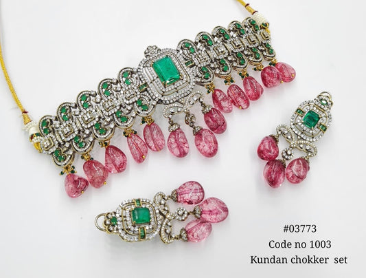 Victorian Choker 03773 - KRISHNA'S SWETA JEWELLERY