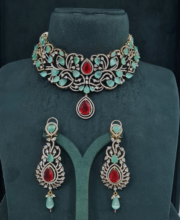 Victorian Choker 05750 - KRISHNA'S SWETA JEWELLERY