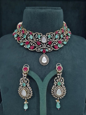 Victorian Choker 05750 - KRISHNA'S SWETA JEWELLERY