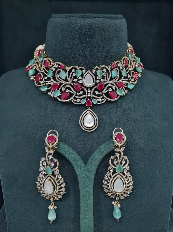 Victorian Choker 05750 - KRISHNA'S SWETA JEWELLERY