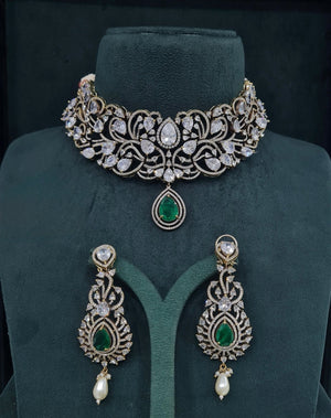 Victorian Choker 05750 - KRISHNA'S SWETA JEWELLERY