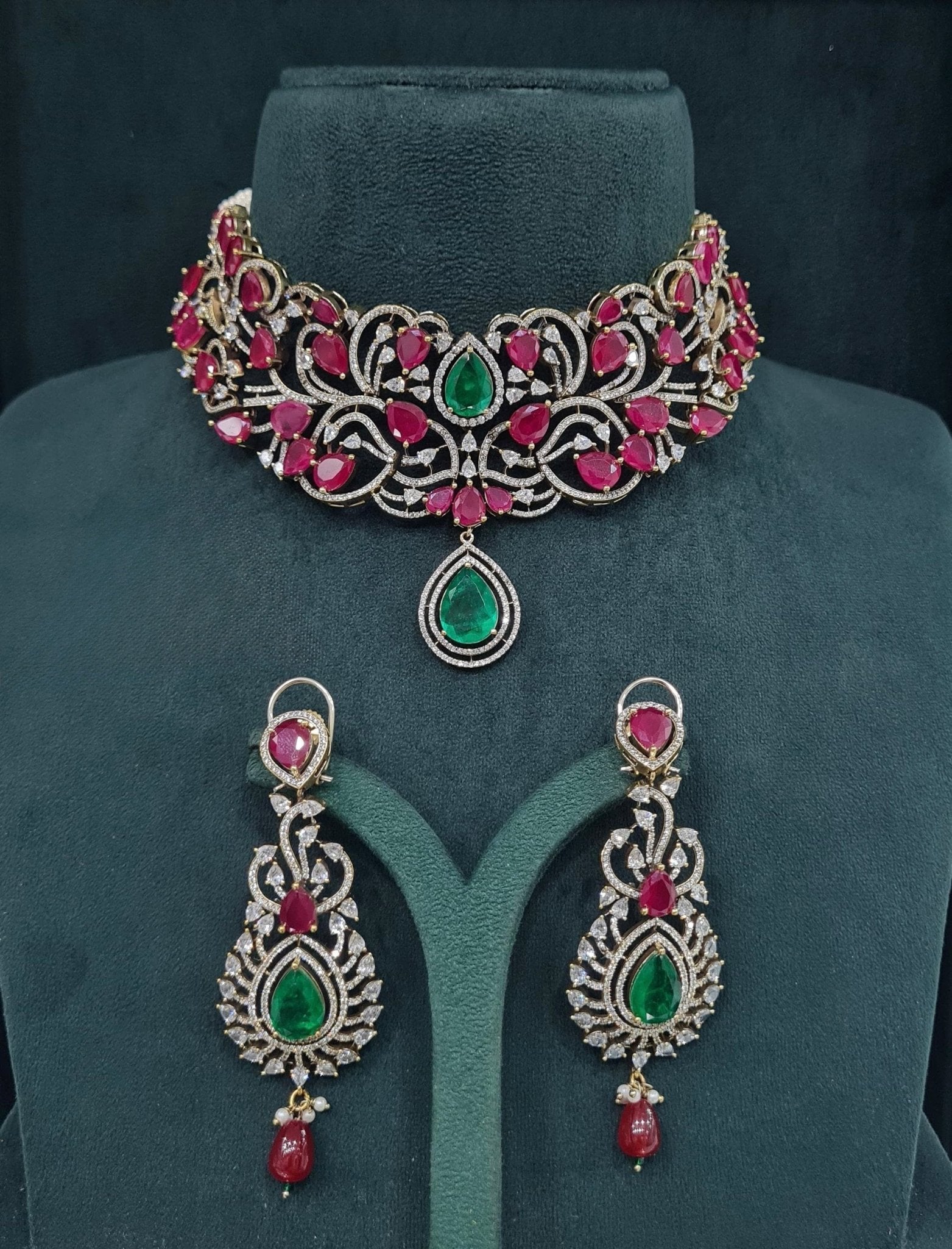 Victorian Choker 05750 - KRISHNA'S SWETA JEWELLERY