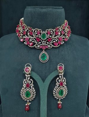 Victorian Choker 05750 - KRISHNA'S SWETA JEWELLERY