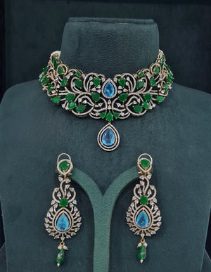 Victorian Choker 05750 - KRISHNA'S SWETA JEWELLERY