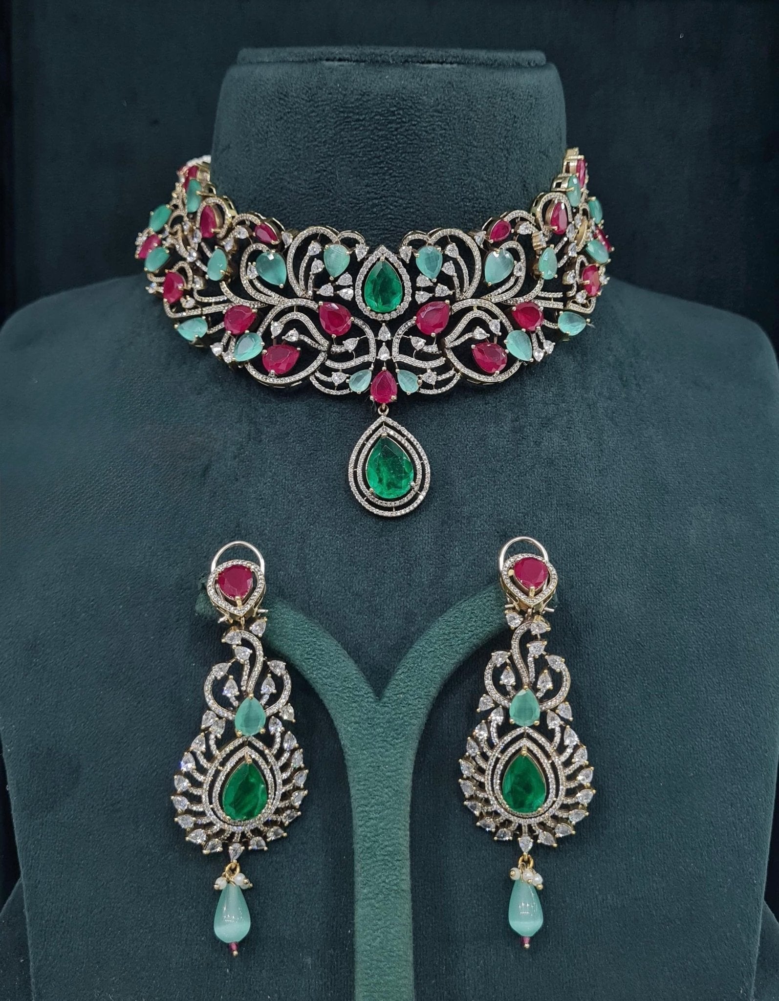 Victorian Choker 05750 - KRISHNA'S SWETA JEWELLERY