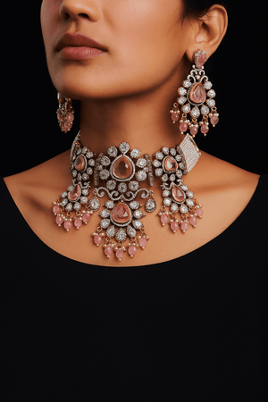 Victorian Doublet Choker 02052 - KRISHNA'S SWETA JEWELLERY