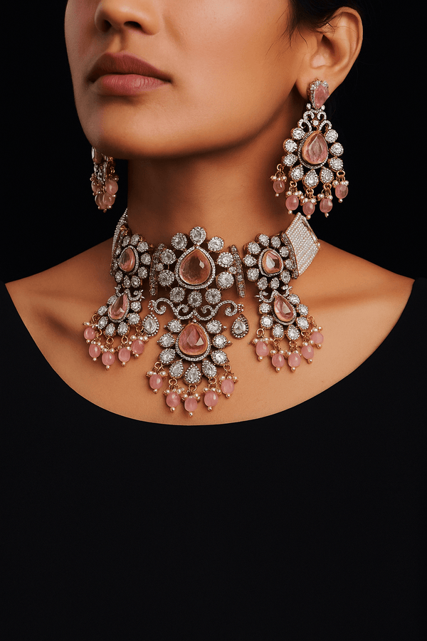 Victorian Doublet Choker 02052 - KRISHNA'S SWETA JEWELLERY