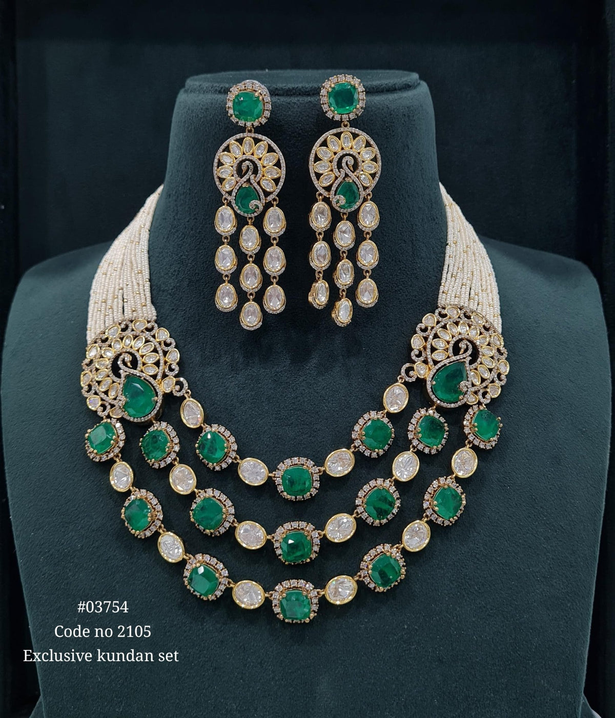 Victorian Doublet Long 03754 - KRISHNA'S SWETA JEWELLERY