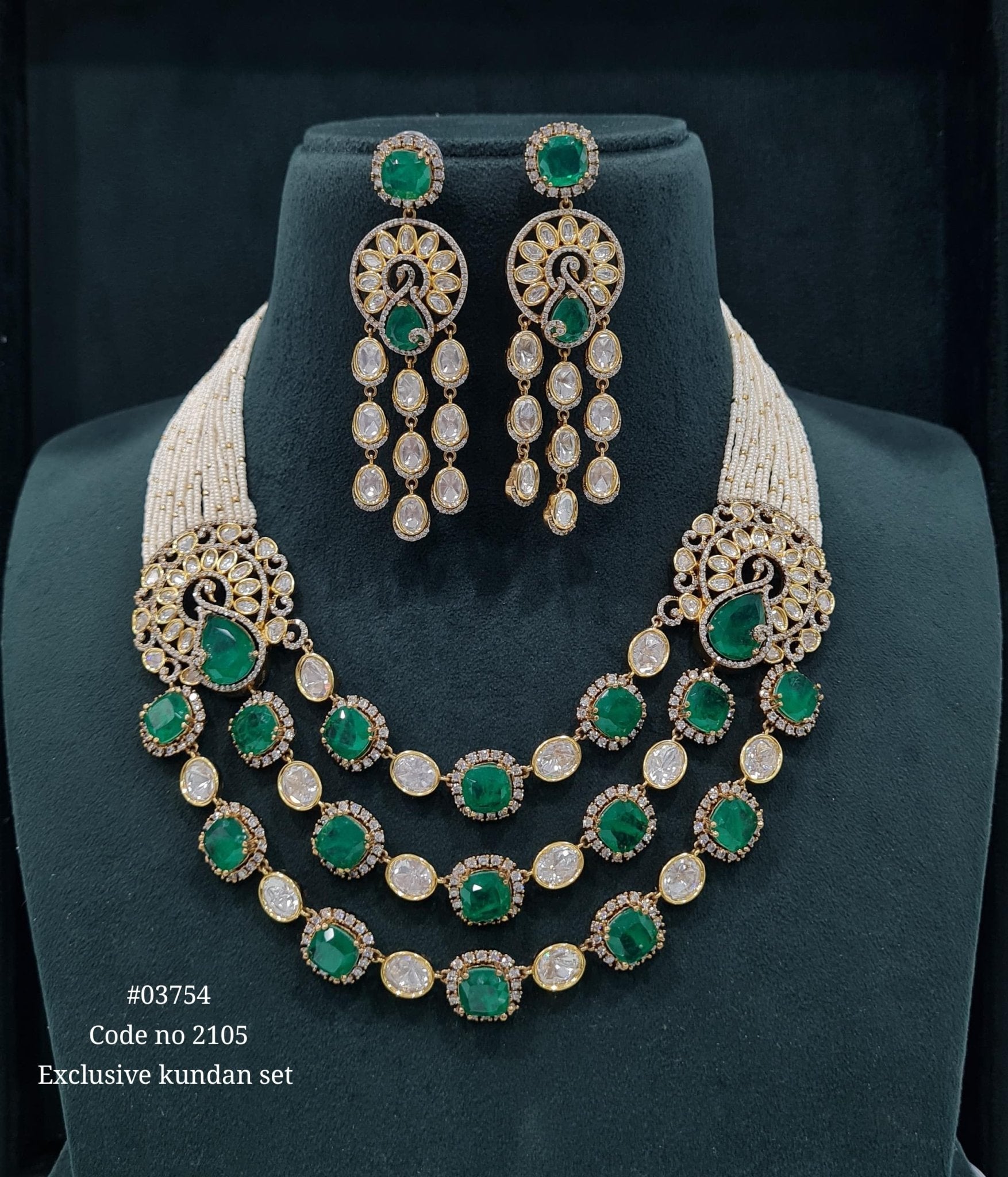 Victorian Doublet Long 03754 - KRISHNA'S SWETA JEWELLERY