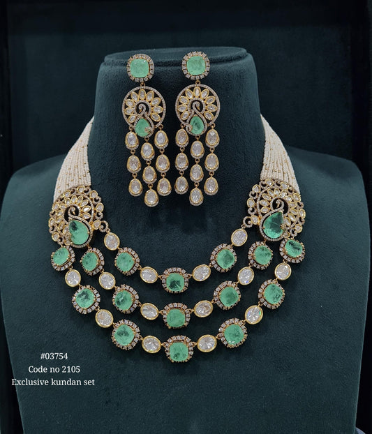 Victorian Doublet Long 03754 - KRISHNA'S SWETA JEWELLERY