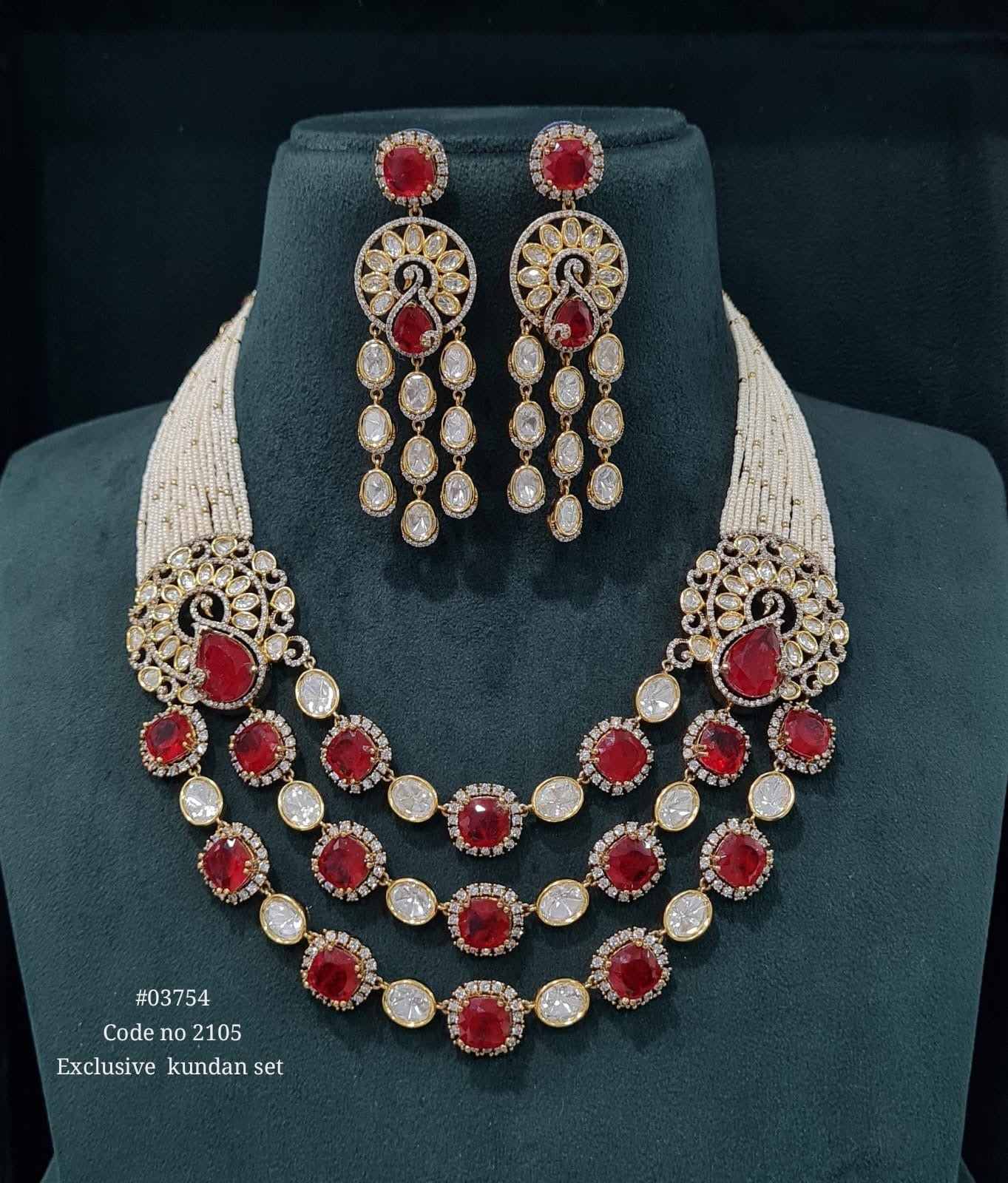 Victorian Doublet Long 03754 - KRISHNA'S SWETA JEWELLERY