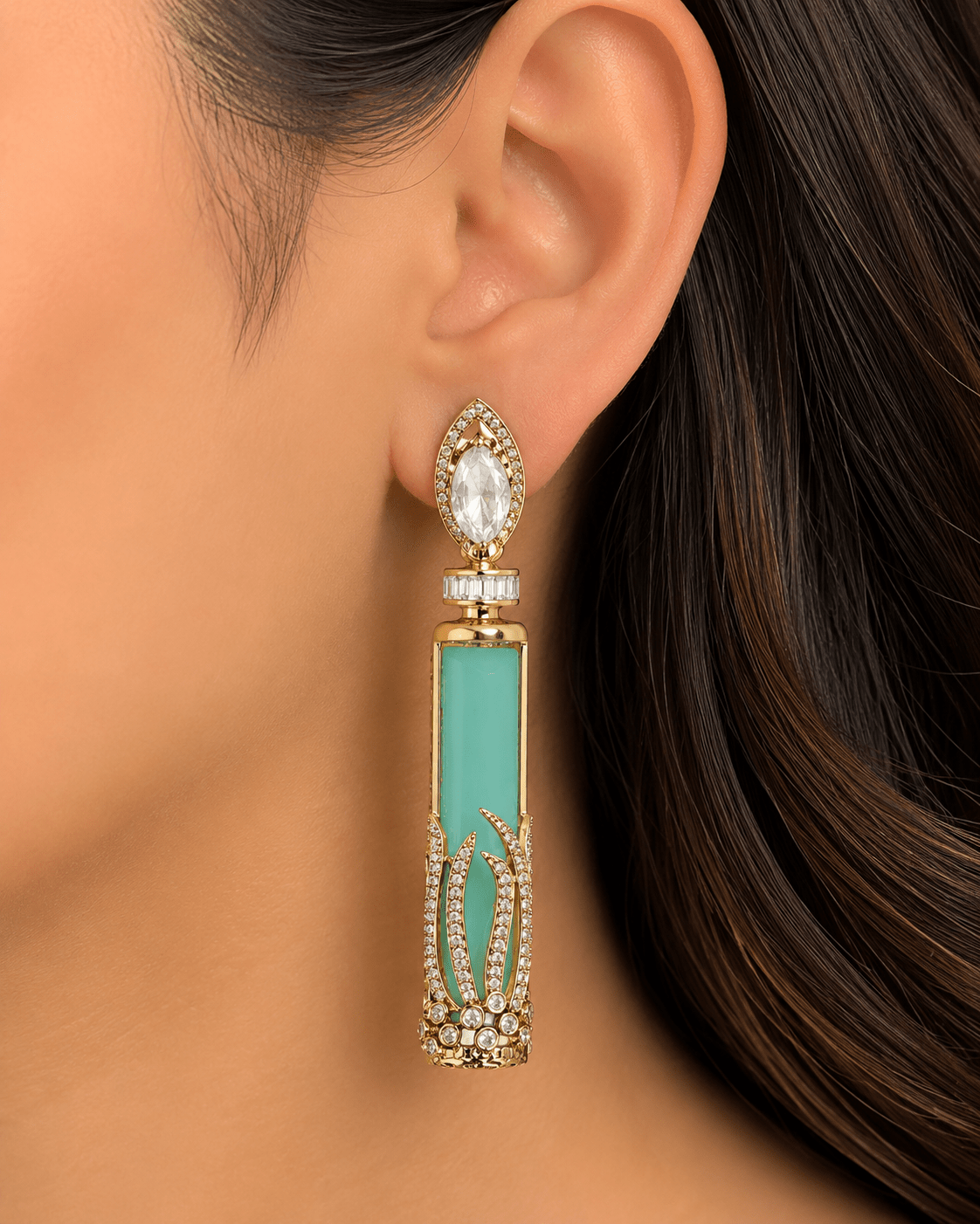 Victorian earrings 02253 - KRISHNA'S SWETA JEWELLERY